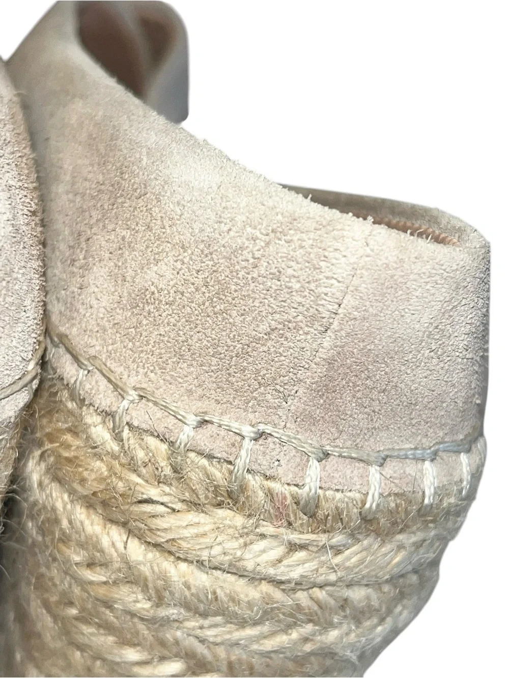 Sigerson Morrison Smatifa Suede Espadrille Wedge Platform Sandals - Size 8